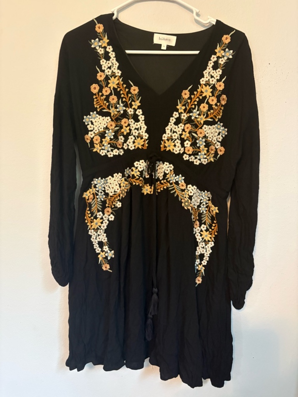 Bohme Phaedra Embroidered Dress Size M GUC Boho